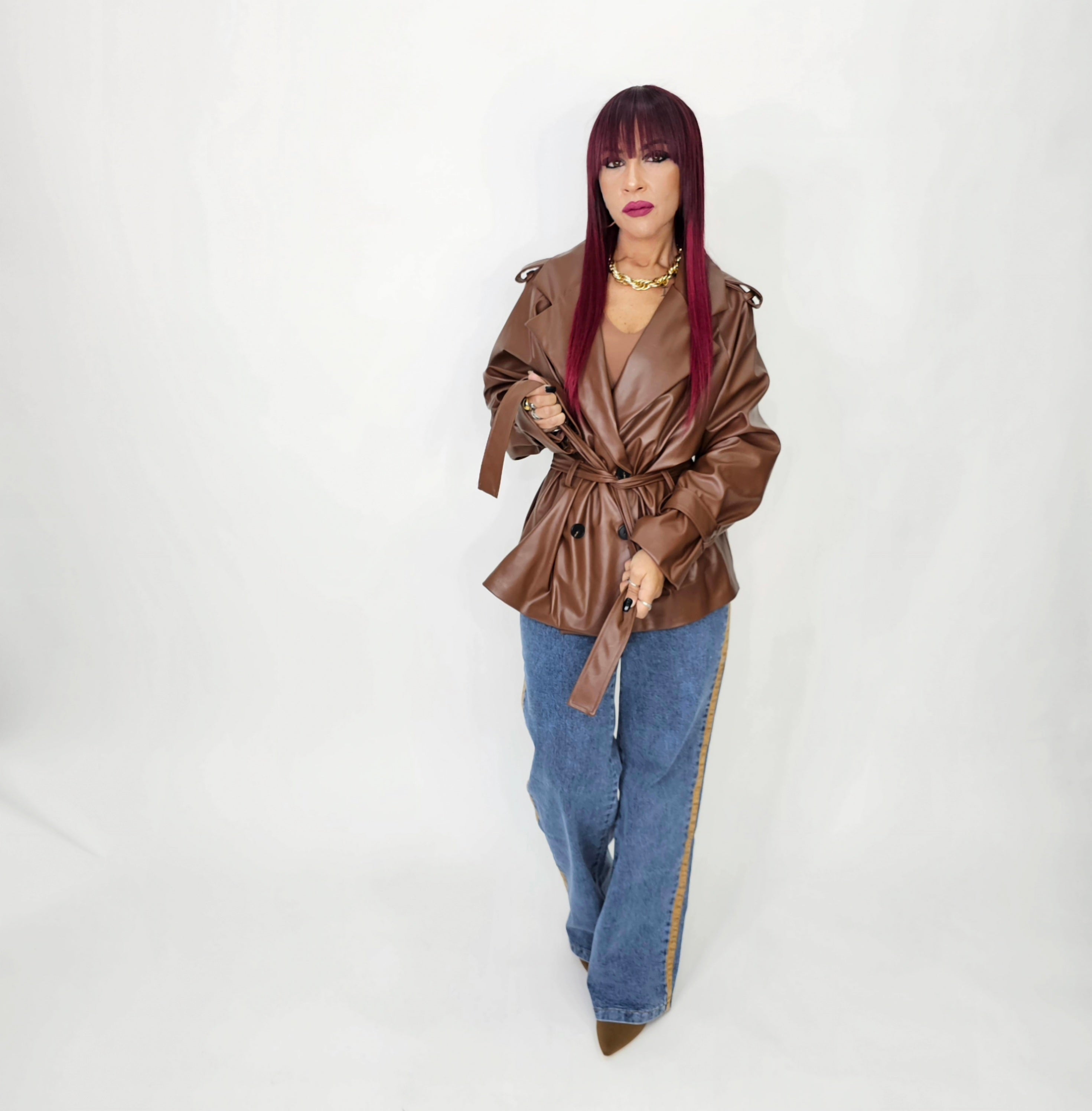CAPPOTTO TRENCH CUOIO