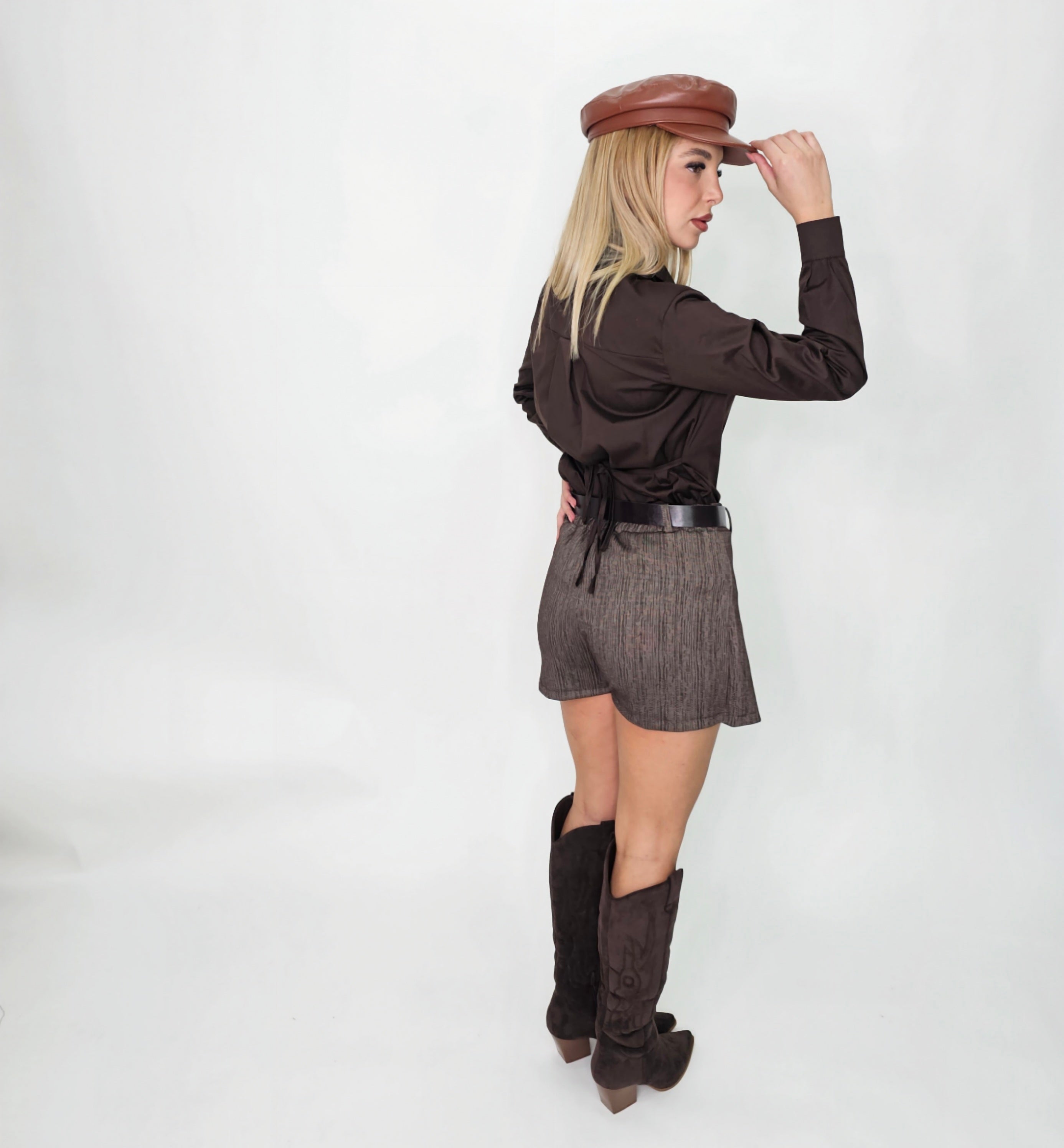 CAMICIA MARIAM CIOCCOLATO