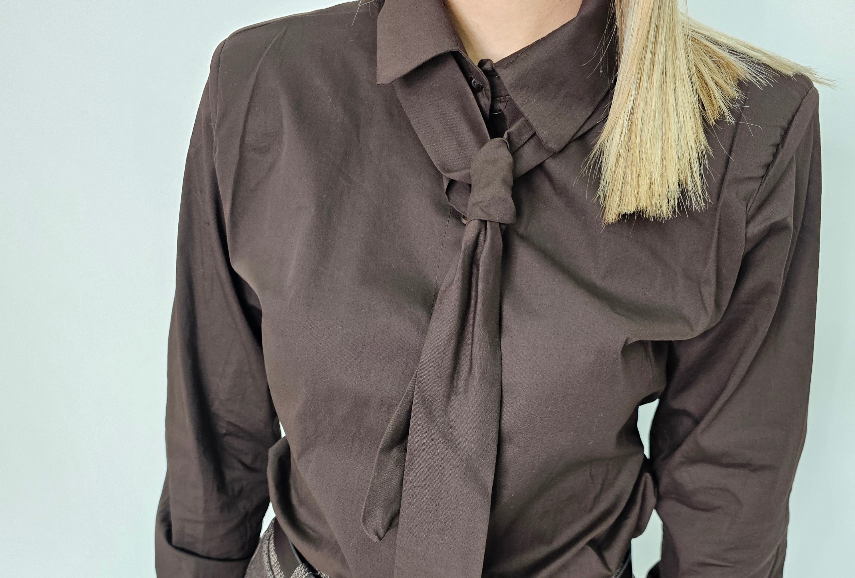 CAMICIA MARIAM CIOCCOLATO