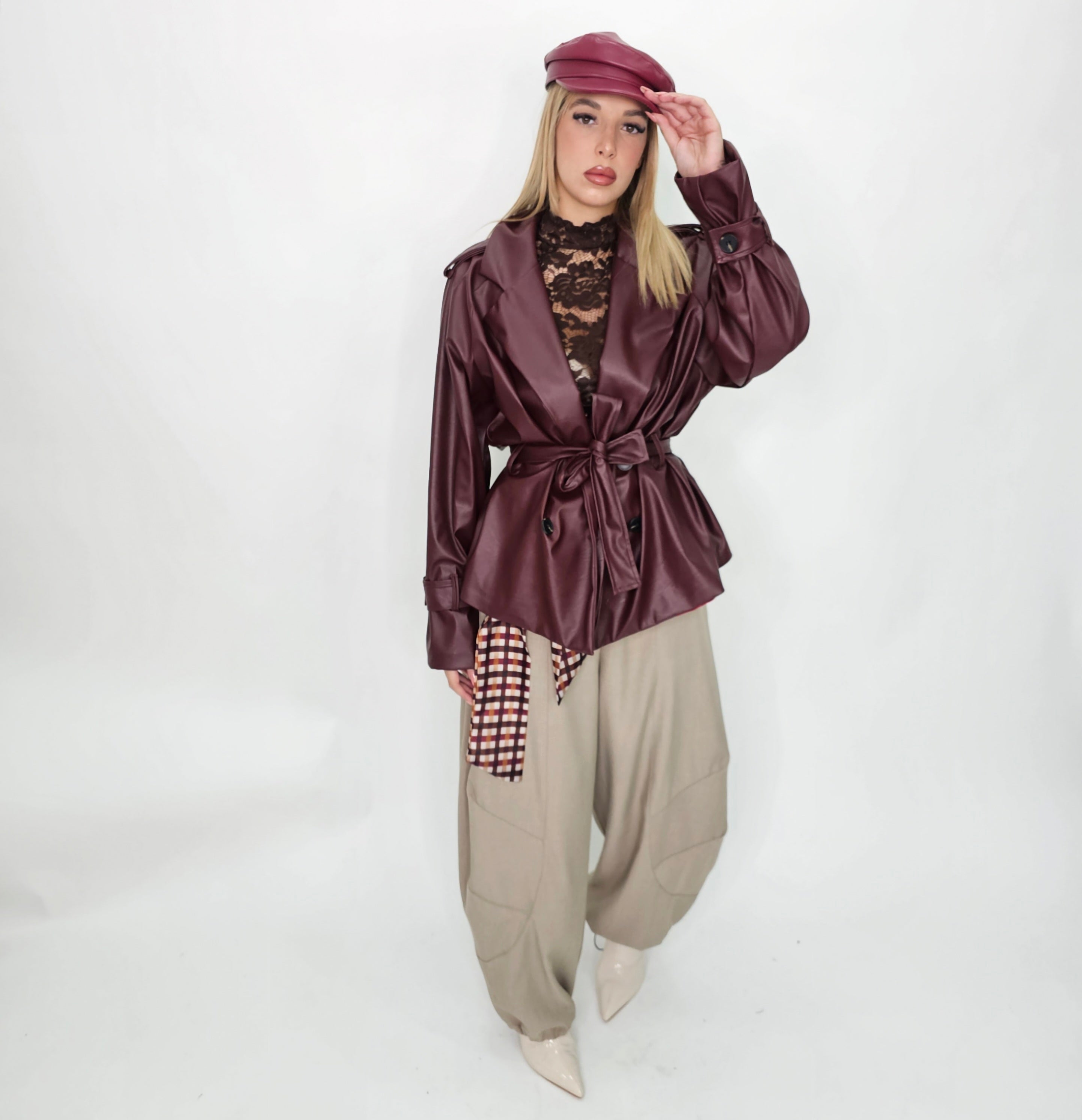 CAPPOTTO TRENCH BORDEAUX