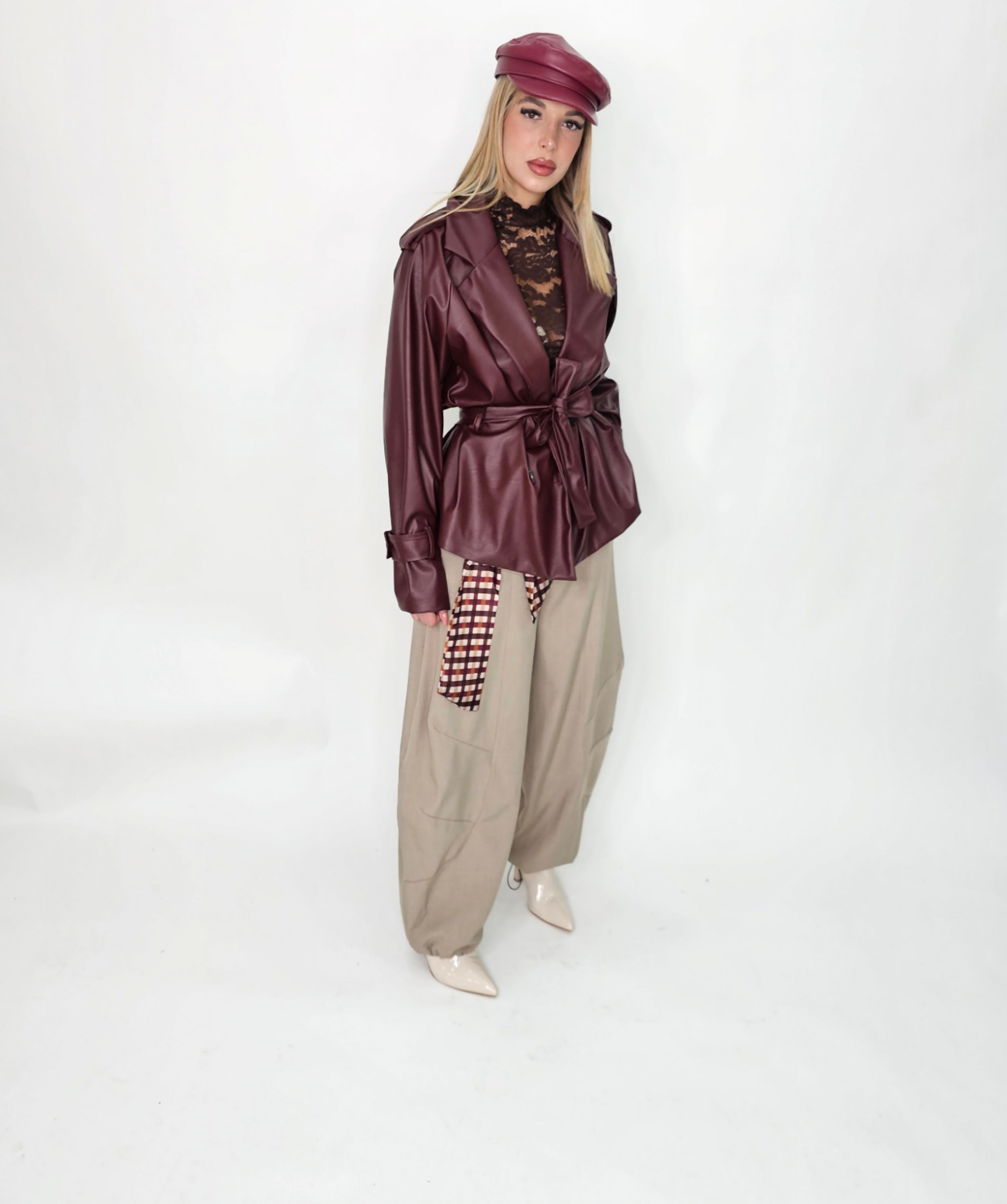 CAPPOTTO TRENCH BORDEAUX