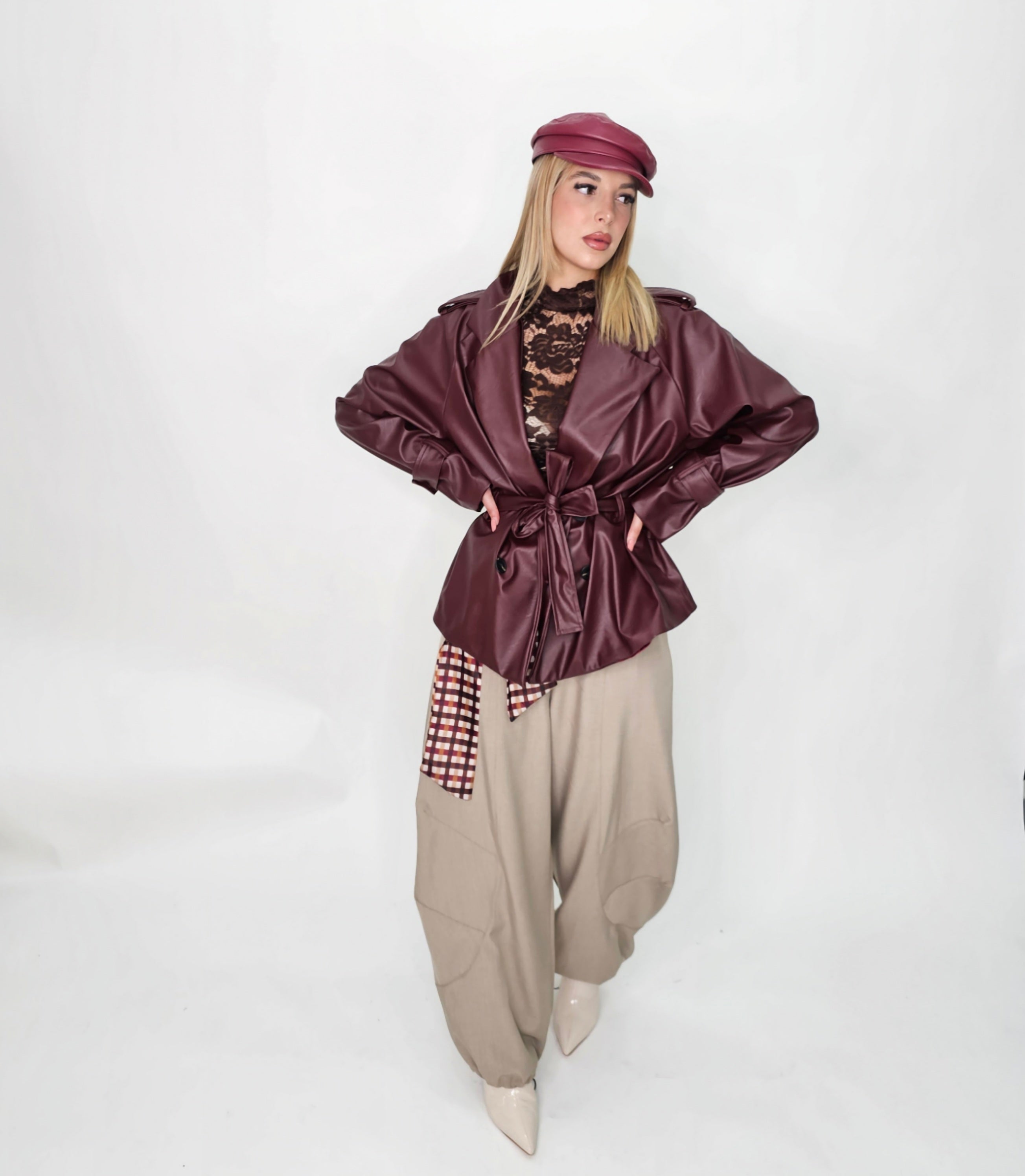 CAPPOTTO TRENCH BORDEAUX