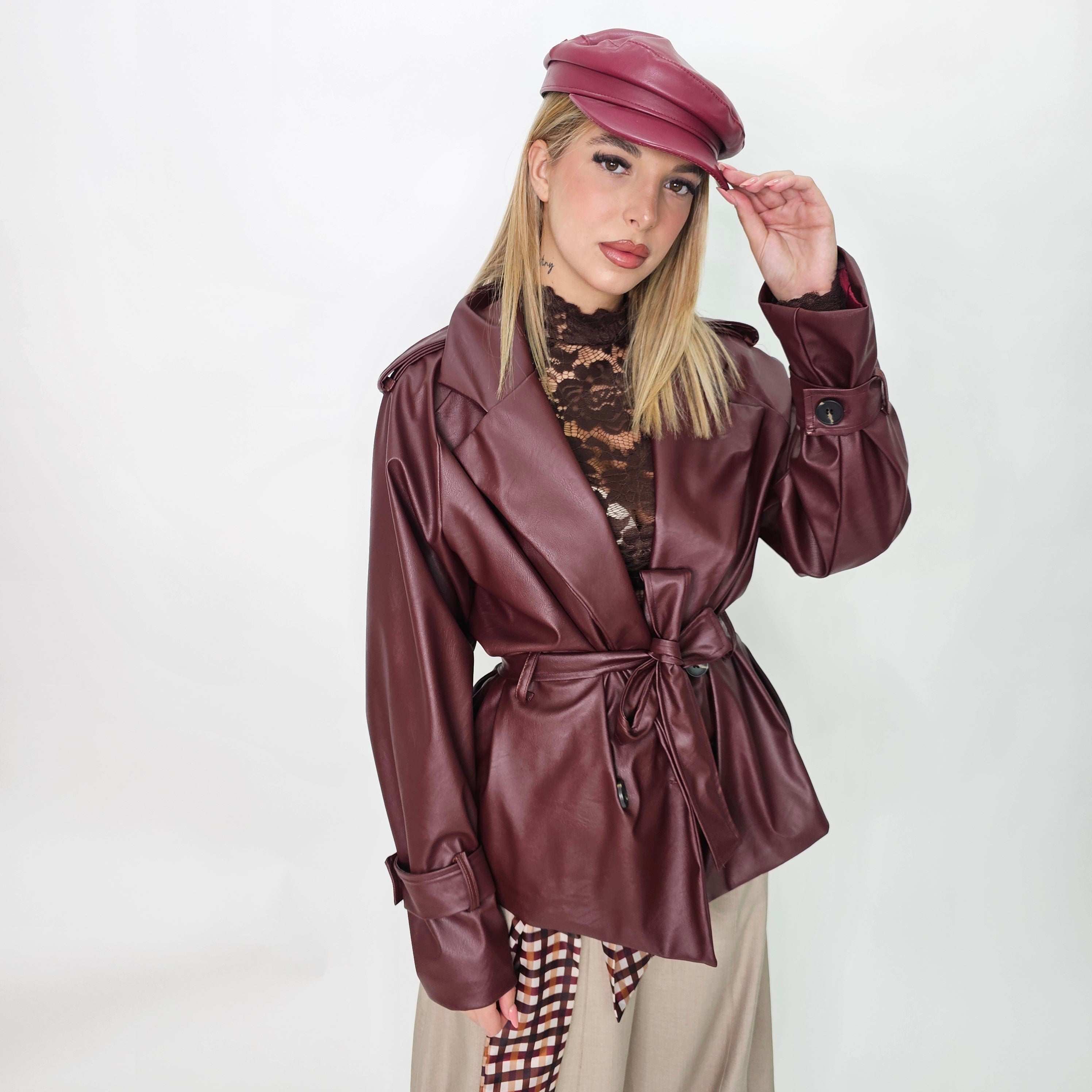 CAPPOTTO TRENCH BORDEAUX