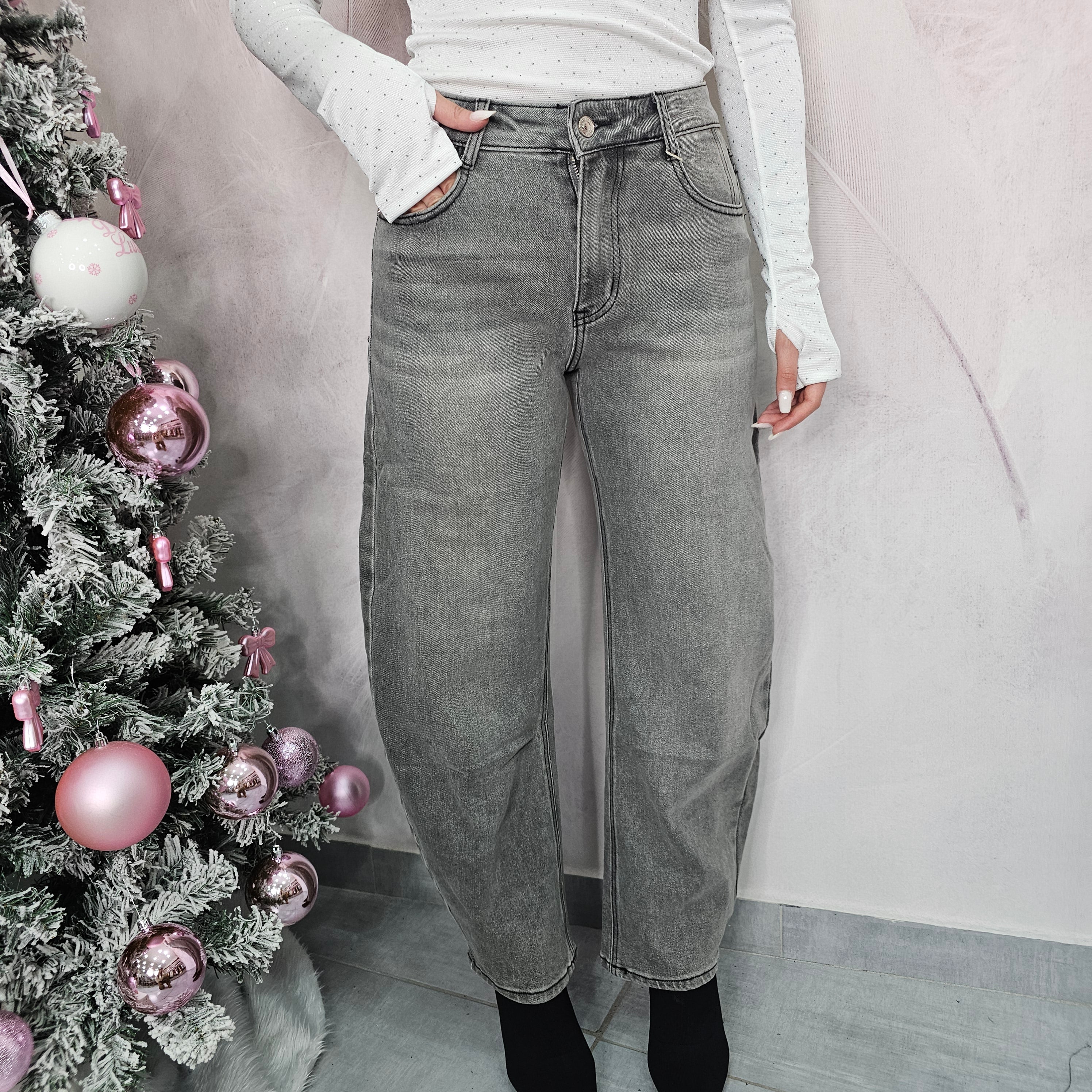 JEANS BALLOON GRIGIO