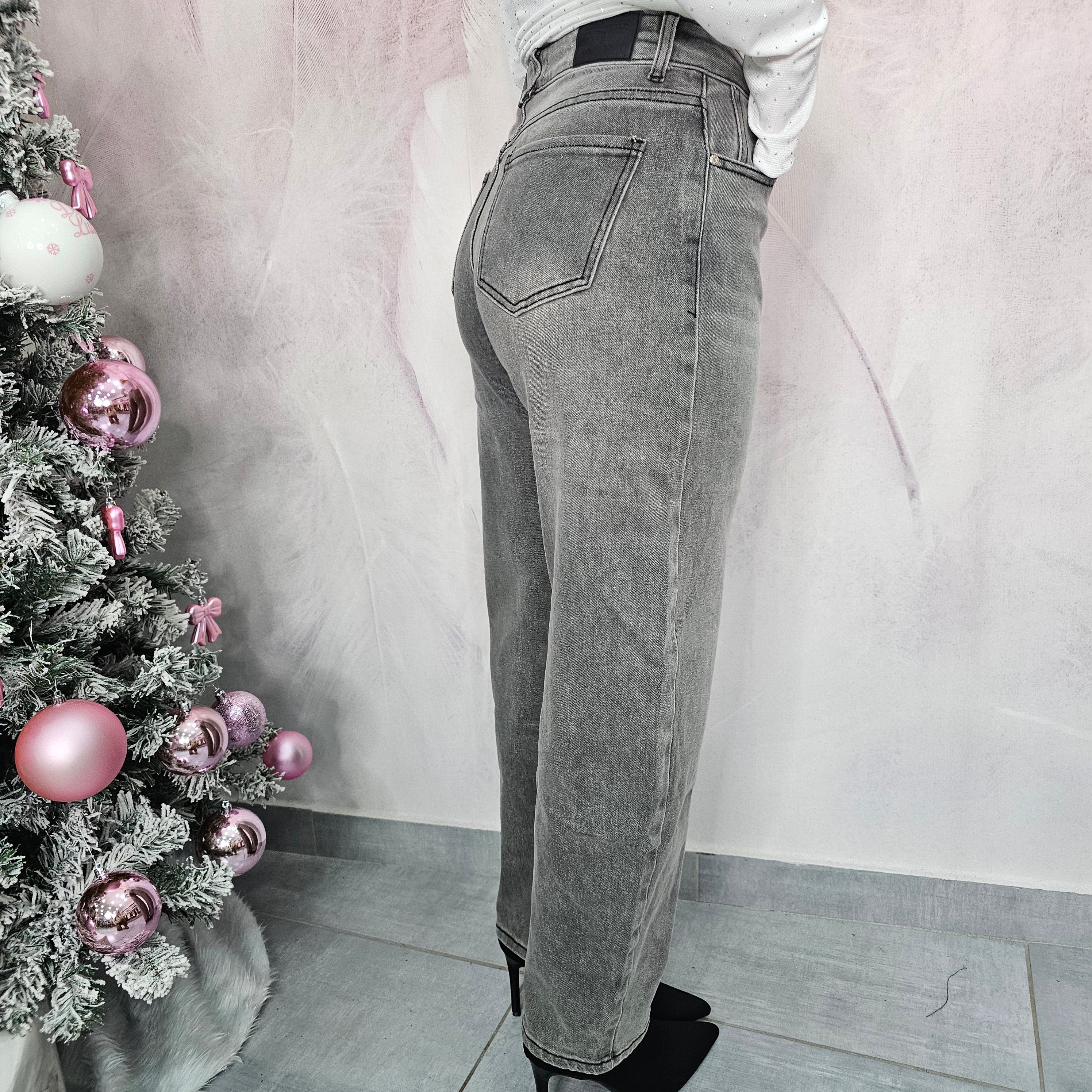 JEANS BALLOON GRIGIO