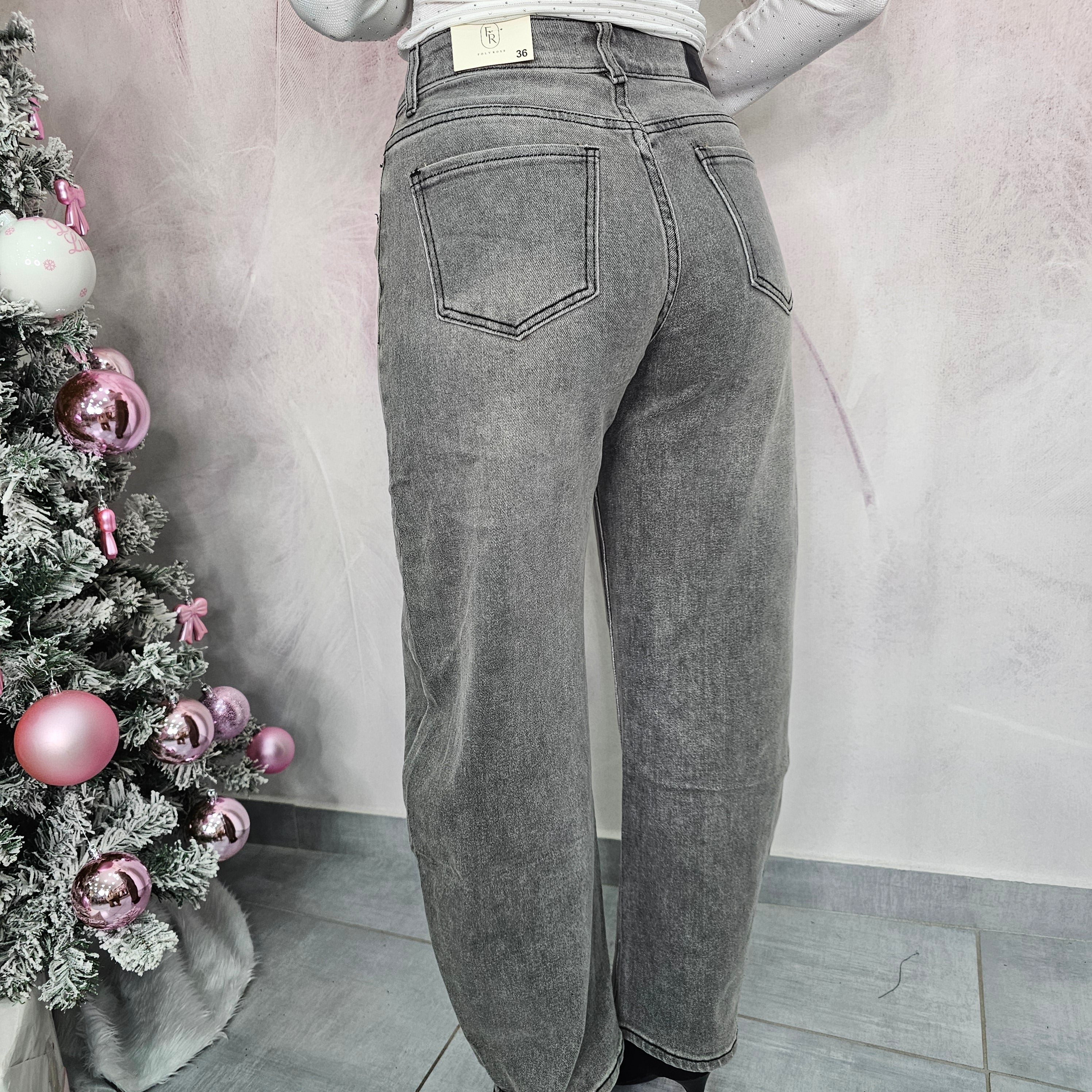 JEANS BALLOON GRIGIO