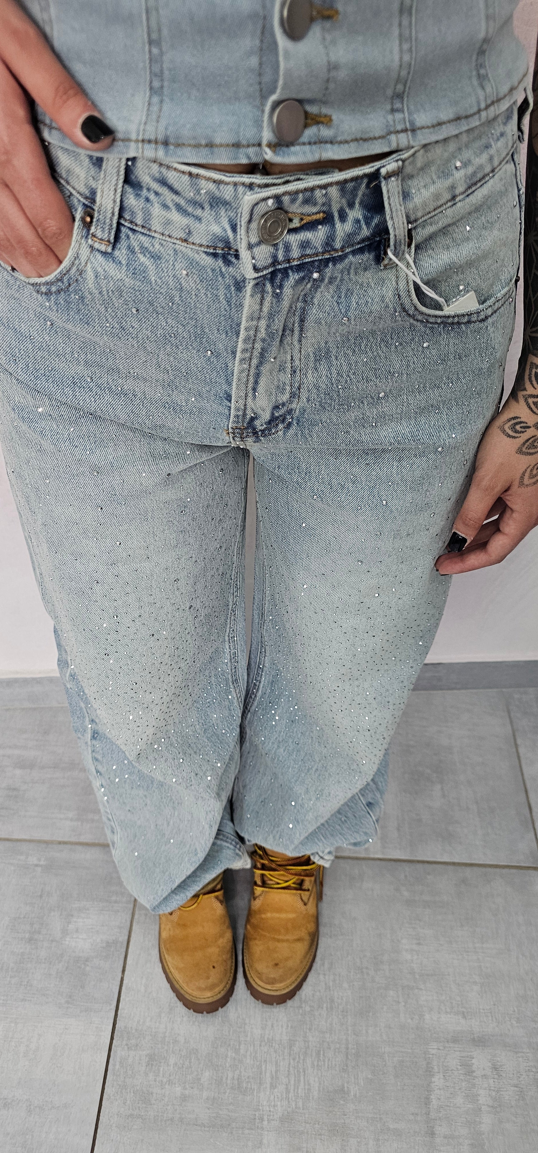 JEANS BALLOON DIAMANTE