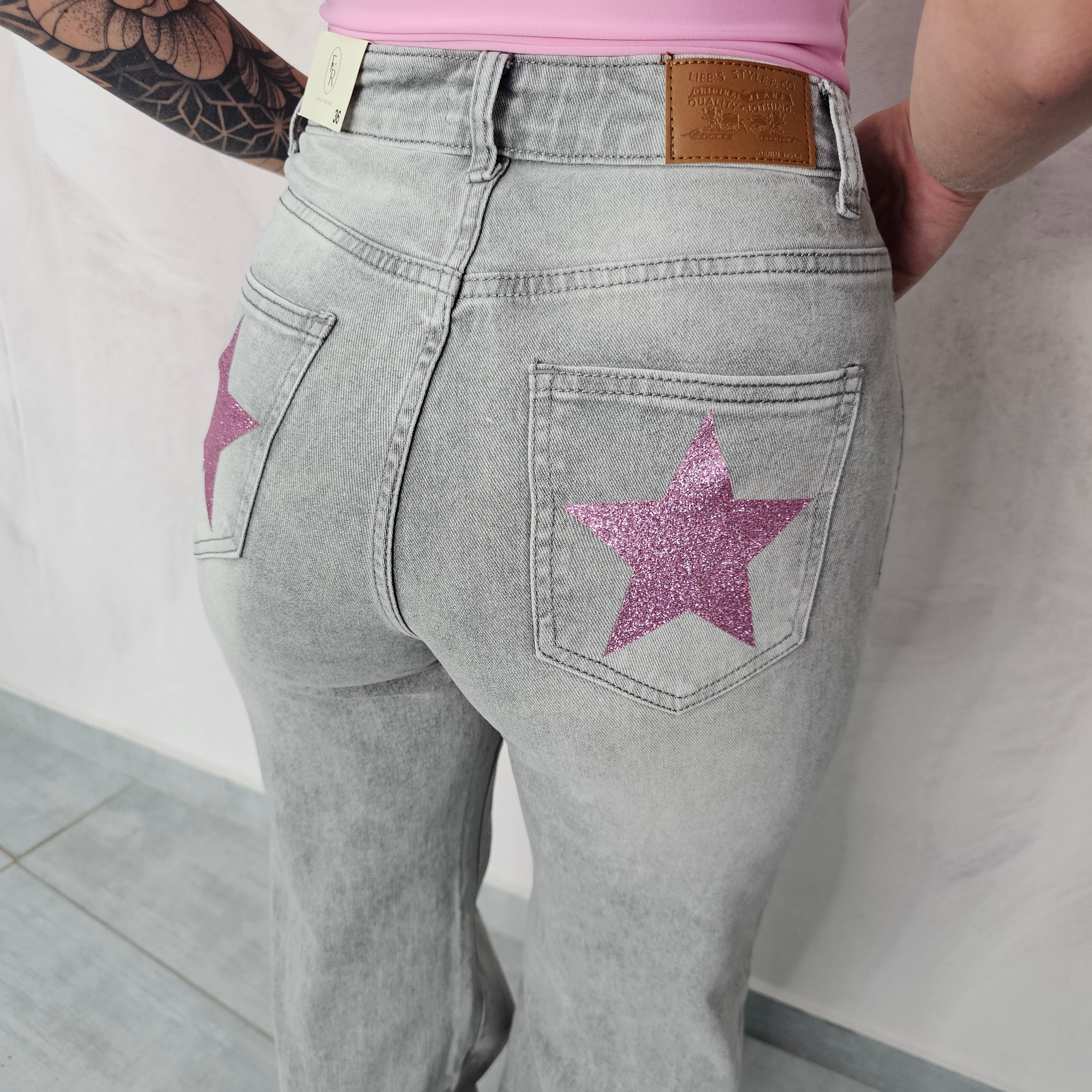 JEANS PINK STAR