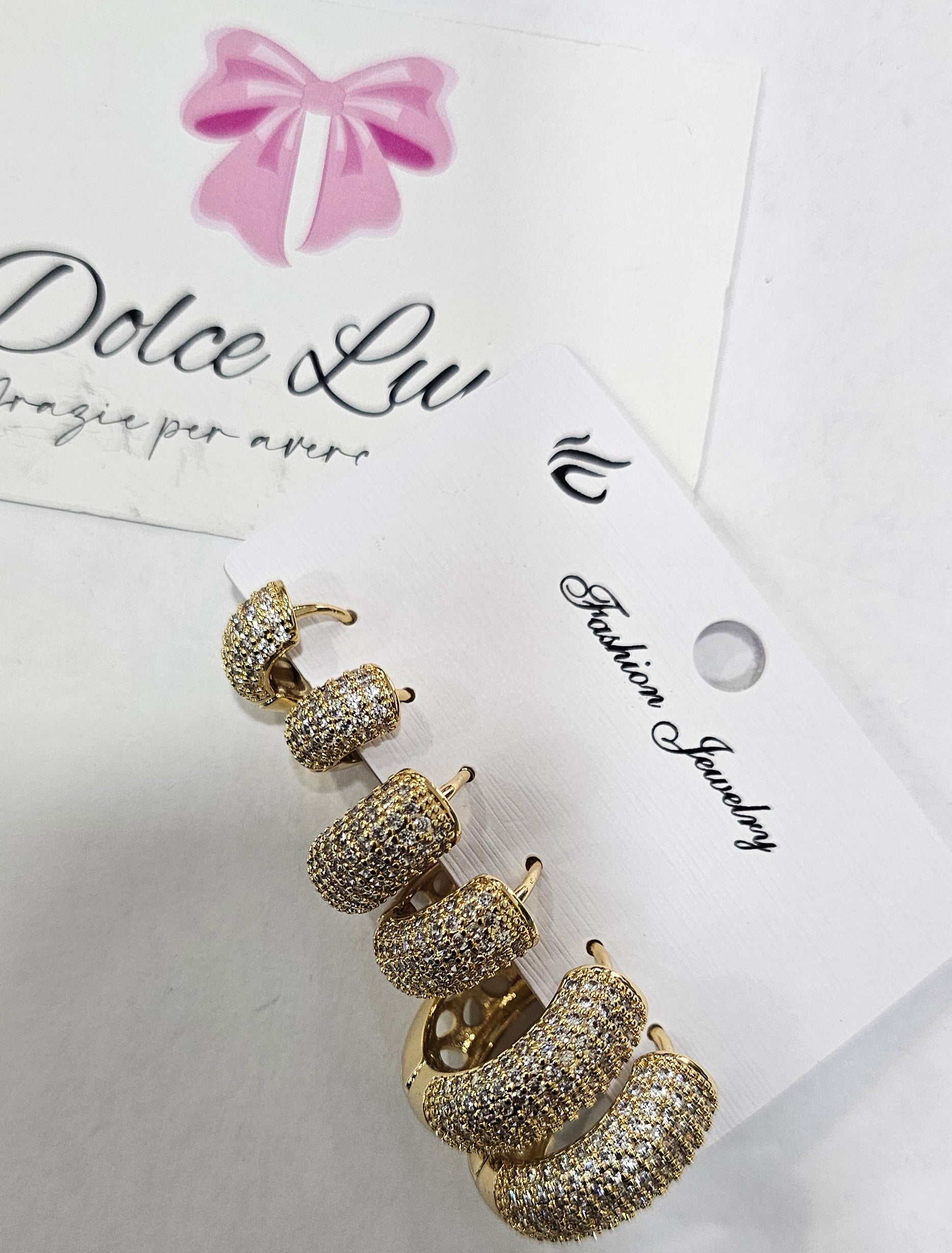 SET ORECCHINI STRASS