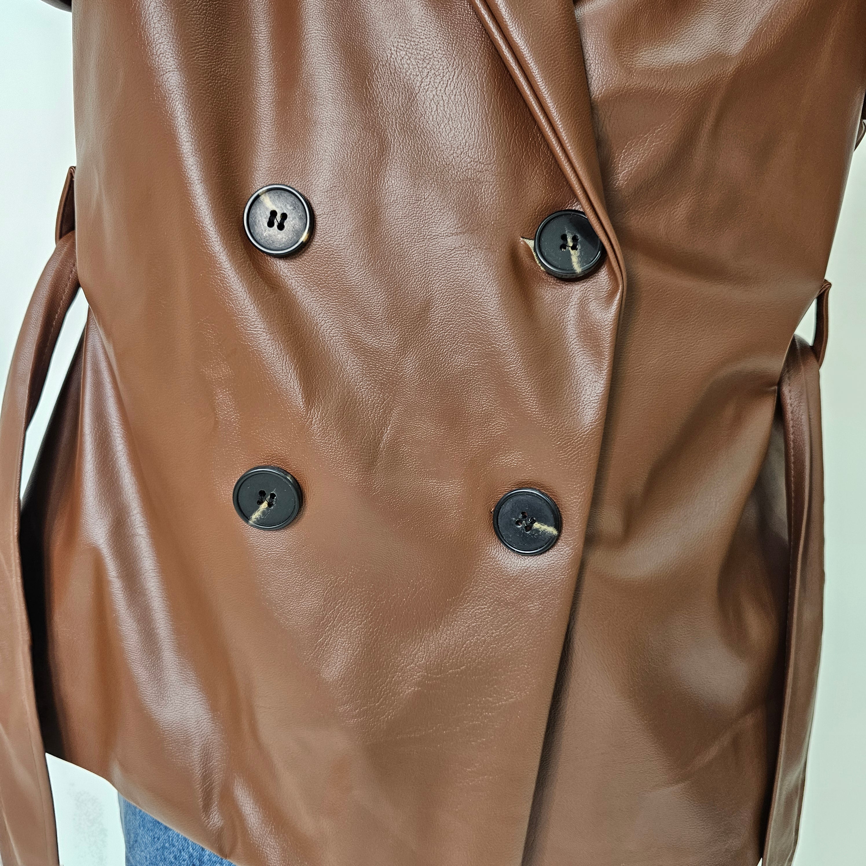 CAPPOTTO TRENCH CUOIO