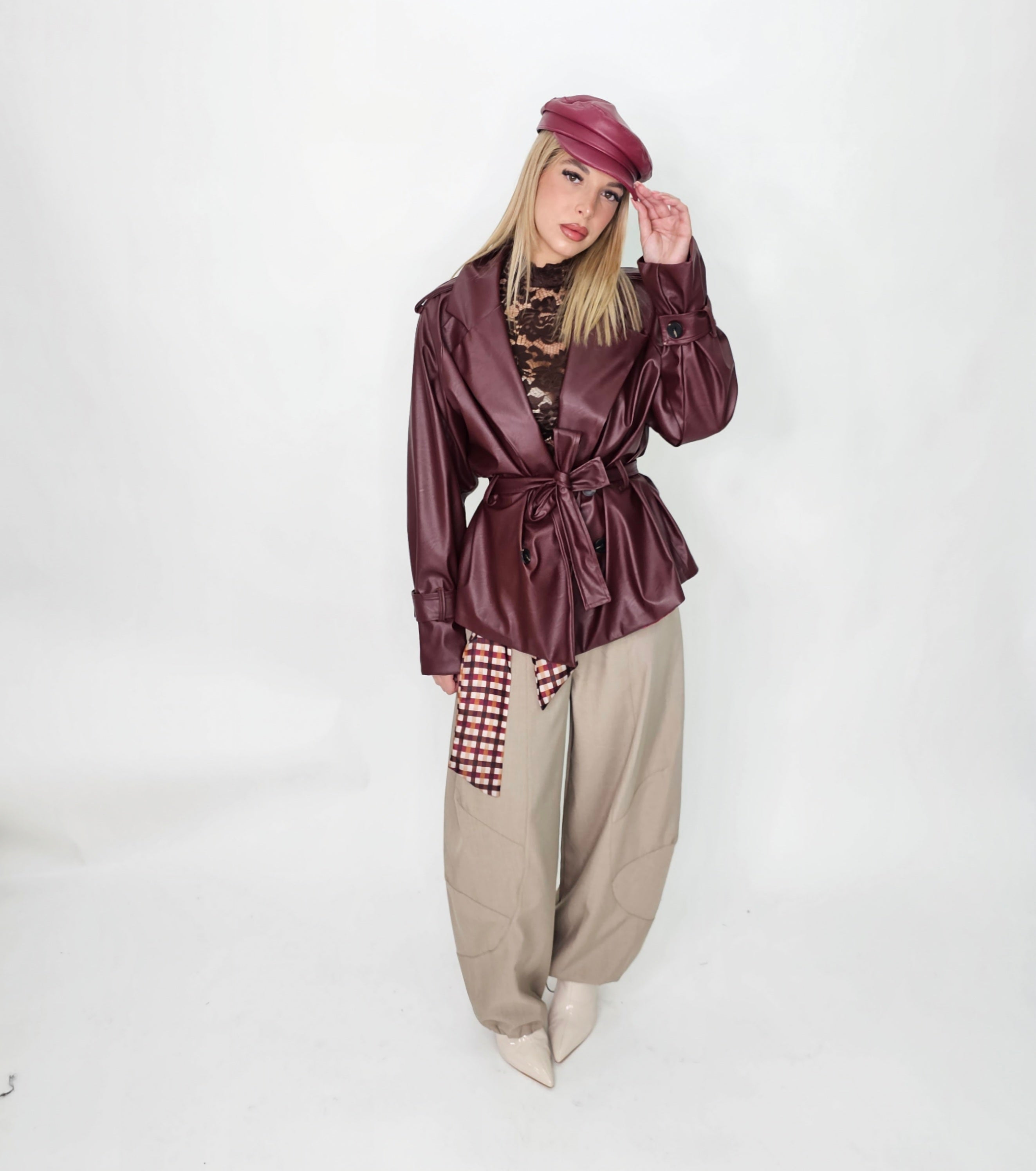 CAPPOTTO TRENCH BORDEAUX