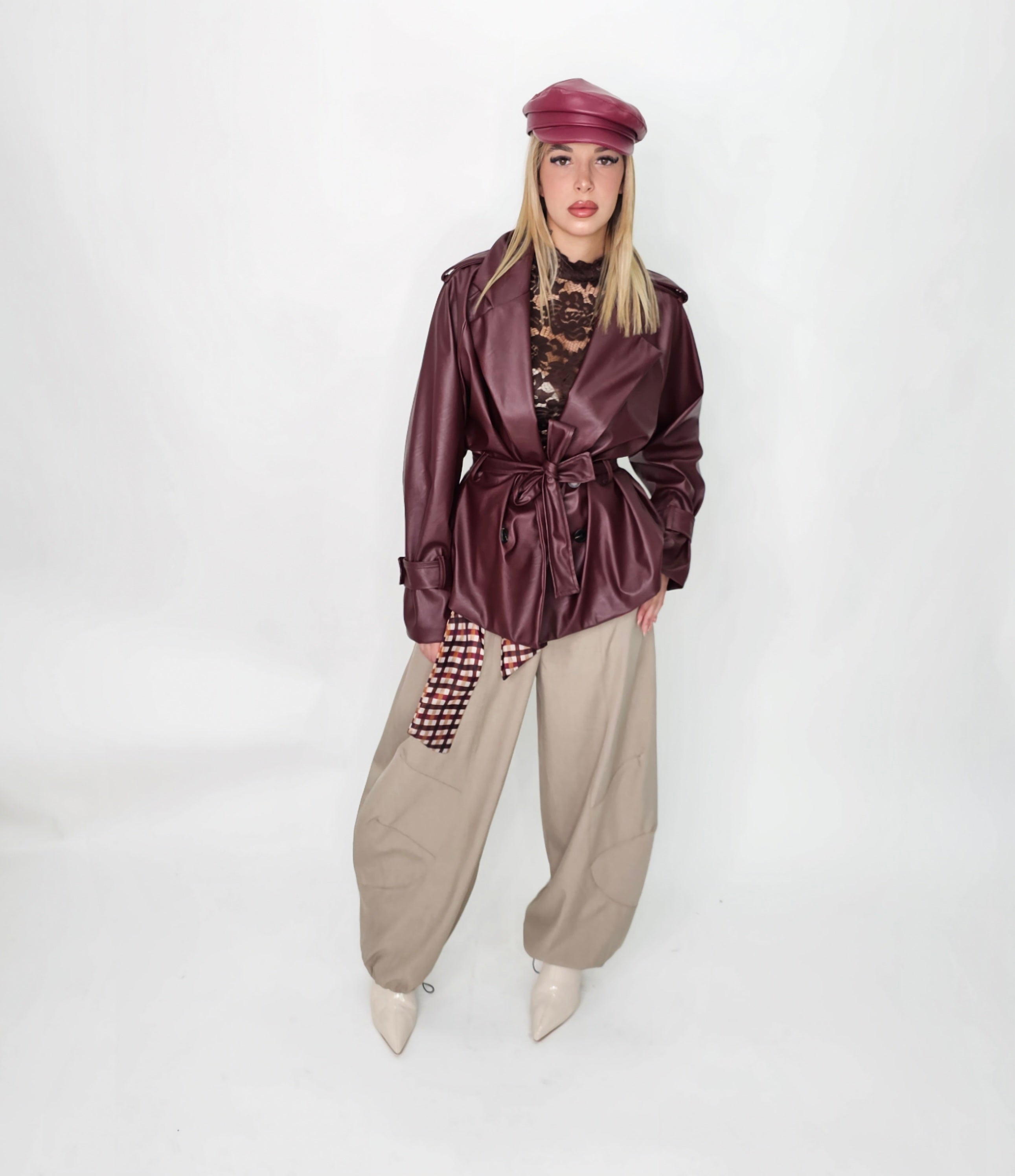 CAPPOTTO TRENCH BORDEAUX