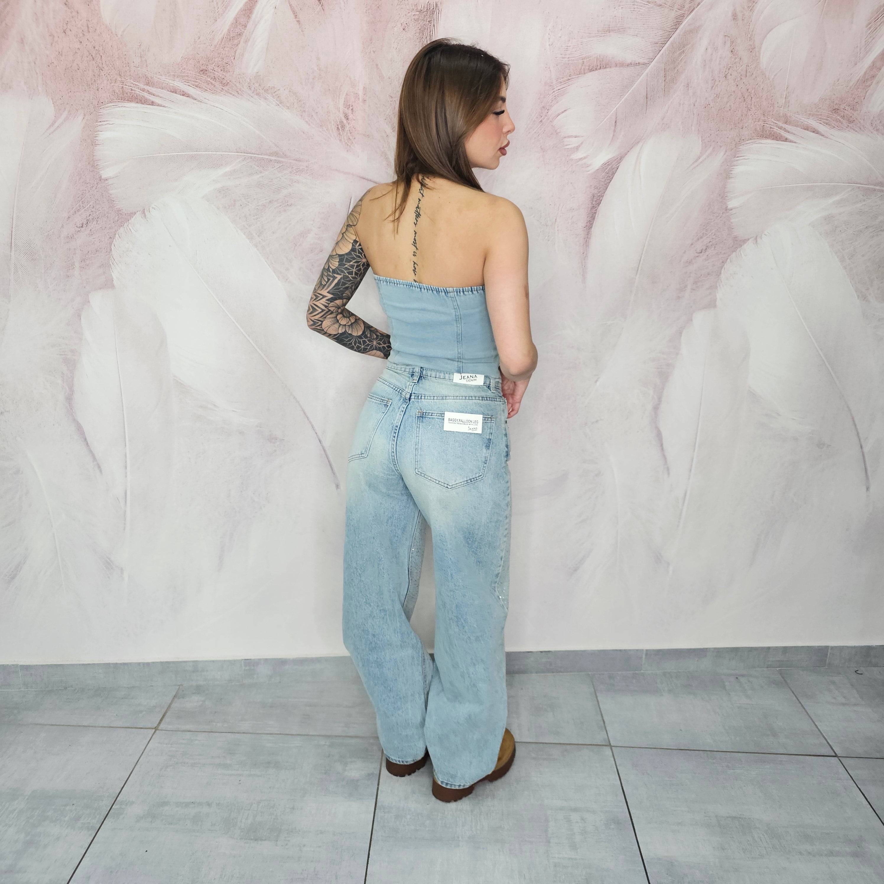 JEANS BALLOON DIAMANTE